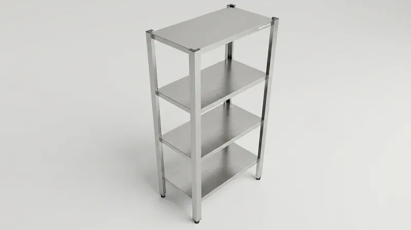 Estante com 4 Planos Lisos – 900×400mm – 300kg/plano — equipamento profissional em aço inox