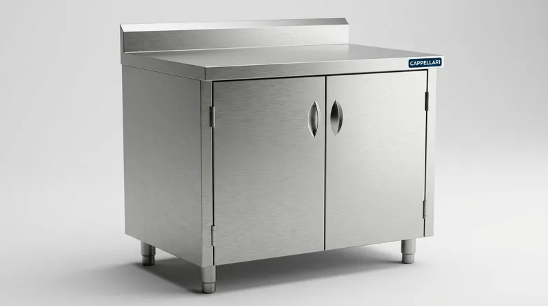 Gabinete Inox de Encosto – 700mm — equipamento profissional em aço inox