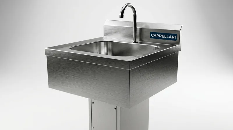 Lavatório p/ Assepsia acionamento Joelho – 500mm — equipamento profissional em aço inox