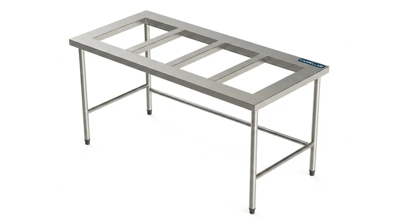 Mesa Esqueleto de Centro p/ Tampo Altileno – 700mm — equipamento profissional em aço inox