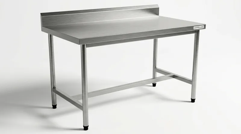 Mesa Lisa de Encosto – 700mm — equipamento profissional em aço inox