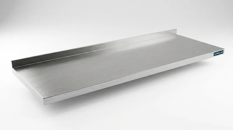 Prateleira Superior Lisa s/ Montantes – cód.084 — equipamento profissional em aço inox
